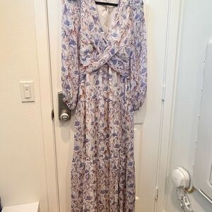 Astr Long Sleeve maxi dress